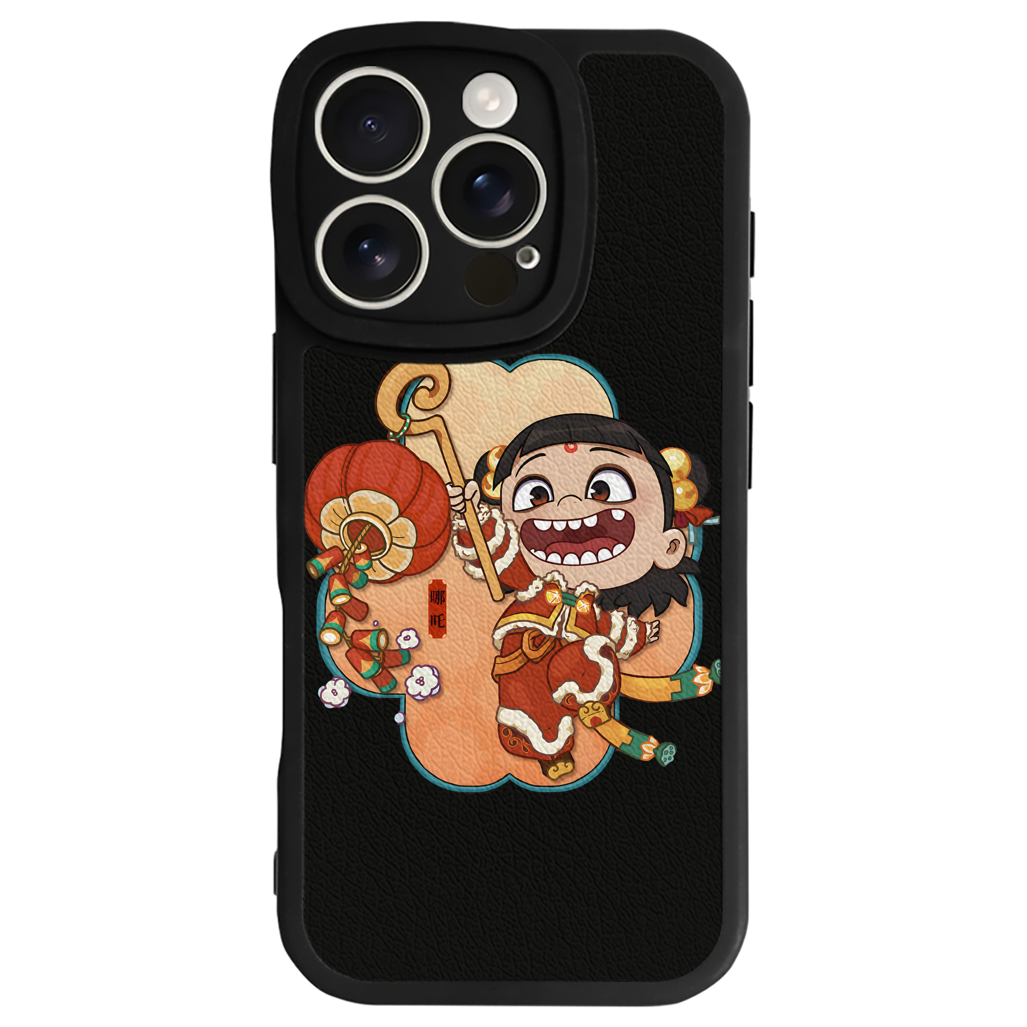 （画像用） Ne Zha 2 ナタ 魔童の大暴れ 【iPhone 16シリーズ対応】シリコンスマホケース（レザー調） 材質：シリコン